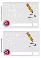 Vorschau - Arbeitsblätter - Grundwortschatz der 4. Klasse schreiben - Nachziehversion - Deckblatt