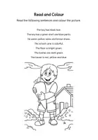 Vorschau - Arbeitsblätter - Read and Colour - First Schoolday - Seite 3