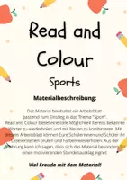 Vorschau - Arbeitsblätter - Read and Colour - Sports - Seite 2