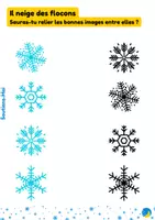 Aperçu - Préparation de séance / Séance complète - Mise en paires, flocons thème de l'hiver (maternelle/primaire) - Page de couverture