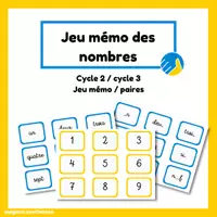 Aperçu - Préparation de séance / Séance complète - Jeu mémo des nombres jusqu'à 19 - Page de couverture