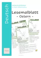 Vorschau - Arbeitsblätter - Lesemalblatt "Ostern" (3-fach differenziert) - Deckblatt