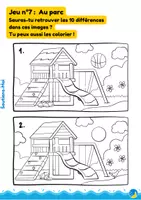 Aperçu - Apprentissages en autonomie - Jeu des différences + coloriage thème été - Page de couverture
