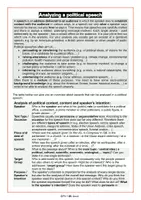 Vorschau - Arbeitsblätter - Analyzing a political speech (Method Sheet with Language Support) - Seite 1