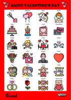 Vista previa - Tarjetas / Manipulativos - SAINT VALENTINE'S DAY - Visual Dictionary (Colour) - página 1