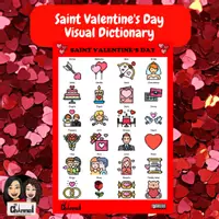 Vista previa - Tarjetas / Manipulativos - SAINT VALENTINE'S DAY - Visual Dictionary (Colour) - Portada