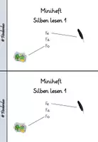 Vorschau - Arbeitsblätter - Miniheft "Silben lesen 1" - Seite 1