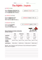Vorschau - Arbeitsblätter - DaZ: Mit Adjektiven vergleichen (Übersicht + Übung) - Deckblatt