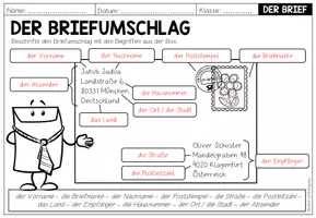 Vorschau - Arbeitsblätter - BRIEFE - Der Briefumschlag (Arbeitsblatt) - Seite 2