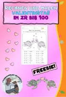 Vorschau - Arbeitsblätter - Rechnen und Malen Addition im ZR 100 zum Valentinstag - Deckblatt
