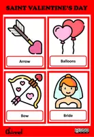 Vista previa - Juegos / Gamificación - SAINT VALENTINE'S DAY - 24 Colour Flashcards - página 1