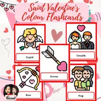 Vista previa - Juegos / Gamificación - SAINT VALENTINE'S DAY - 24 Colour Flashcards - Portada