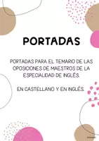 Vista previa - Para docentes: organización, planificación y formación - PORTADAS PARA TEMARIO DE OPOSICIONES DE INGLÉS MAESTROS - Portada