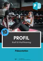 Vorschau - Präsentationen/Tafelbilder - Fitness ⎮ Kraftausdauer - Präsentation Kraft und Krafttraining (Sportliches Profil) - Deckblatt