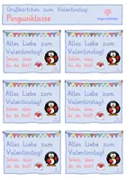 Vorschau - Bildkarten - Valentinstag Grußkärtchen Pinguinklasse #pinguinklasse - Seite 1