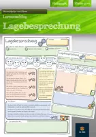 Vorschau - Mal- und Bastelvorlagen - Lerncoaching - Lagebesprechung | Klasse 5-10 - Deckblatt