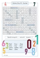 Vorschau - Arbeitsblätter - Zahlen 0-10 Suchsel / Buchstabengitter - Deckblatt