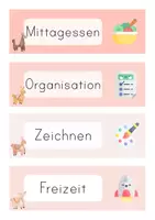 Vorschau - Bildkarten - Tagestransparenz (Stundenplan) - Lamaklasse - Seite 1