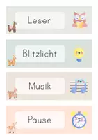 Vorschau - Bildkarten - Tagestransparenz (Stundenplan) - Lamaklasse - Seite 2