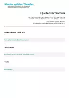 Vorschau - Anderer Materialtyp - Theaterstück Englisch: The First Day Of School - Deckblatt