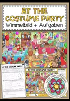 Vorschau - Arbeitsblätter - AT THE COSTUME PARTY - Wimmelbild + Aufgaben (Englisch 3.-5. Schulstufe) - Deckblatt