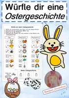 Vorschau - Arbeitsblätter - Würfle dir eine Ostergeschichte (erste Geschichten schreiben) - Deckblatt