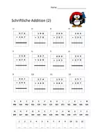 Vorschau - Arbeitsblätter - 6x AB Geheimcode schriftl. Addition Klasse 3 mit Lösungen - Seite 2
