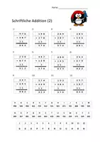 Vorschau - Arbeitsblätter - 6x AB Geheimcode schriftl. Addition Klasse 3 mit Lösungen - Seite 3