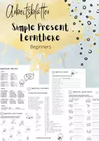 Vorschau - Arbeitsblätter - Simple Present Lerntheke - Beginners - mit Lösungen - Deckblatt
