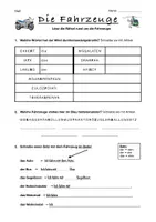 Vorschau - Arbeitsblätter - DaZ: Wortschatz Fahrzeuge - Rätsel Nr. 2 (2 ABs + differenziert) - Seite 2