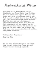 Vorschau - Stationenlernen - Abschreibkartei Winter - Seite 1