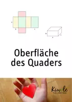 Vorschau - Arbeitsblätter - Einführung Quaderoberfläche – Die Oberfläche des Quaders berechnen - Deckblatt