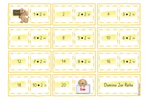 Vorschau - Spiele - Domino zu den Kernaufgaben im Malrechnen - Seite 1