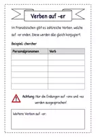 Vorschau - Arbeitsblätter - Grammaire - Les verbes en -er / Die Verben auf -er - Seite 3