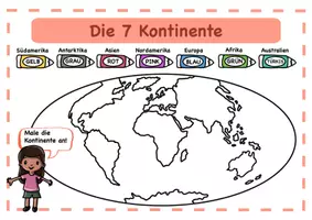 Vorschau - Arbeitsblätter - Die sieben Kontinente - Arbeitsblätter - Seite 2