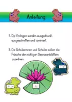 Vorschau - Arbeitsblätter - Zahlenraum 10 : Legematerial Frösche und Seerosen (Additionen) - Seite 1