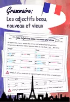 Vorschau - Arbeitsblätter - Grammaire - Les adjectifs beau, nouveau et vieux / Die Adjektive - Deckblatt