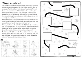 Vorschau - Arbeitsblätter - Deutsch - Winter-Lesewege - Seite 1