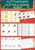 Vorschau - Spiele - Klettaufgaben: Herbstblätter und ihre Farben - Deckblatt