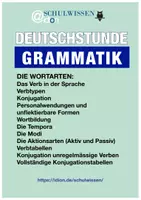 Vorschau - Arbeitsblätter - DEUTSCHSTUNDE. Grammatik - Das Verb - Deckblatt