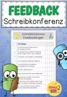 Vorschau - Präsentationen/Tafelbilder - Schreibkonferenz Feedbackbogen / Kreatives Schreiben - Deckblatt