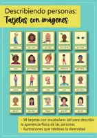 Vista previa - Refuerzo / NEE / Materiales de apoyo - Describiendo personas: tarjetas con imágenes; flash cards (Español) - página 2