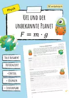 Vorschau - Arbeitsblätter - Kraft, Masse und Fallbeschleunigung - Formel umstellen - Deckblatt