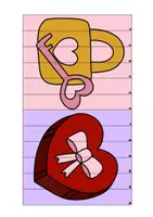 Vorschau - Mal- und Bastelvorlagen - Materialpaket Valentinstag XL, Kunst Grundschule - Seite 2