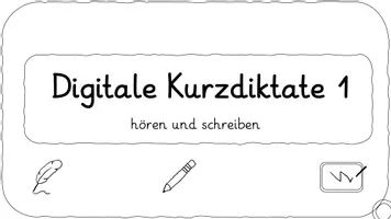 Vorschau - Interaktives Material - Digitale Kurzdiktate 1 hören und schreiben - Deckblatt