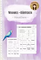 Vorschau - Arbeitsblätter - Haustiere: Mini Kärtchen (Freebie) - Deckblatt
