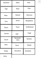 Vorschau - Aufgabenkarten - Tierarten und Tierrassen zuordnen zweite Klasse #edukibuddies - Seite 1