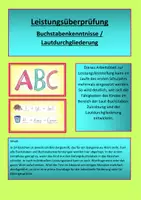 Vorschau - Arbeitsblätter - Leistungsüberprüfung Laute und Buchstaben - Deckblatt