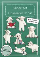 Vorschau - selbst erstellte Cliparts/Grafiken - Clipartset - Klassentier Schaf / Schafklasse (Privater Gebrauch) - Deckblatt