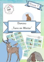 Vorschau - Spiele - Domino Tiere im Winter Klasse 1 - Deckblatt
